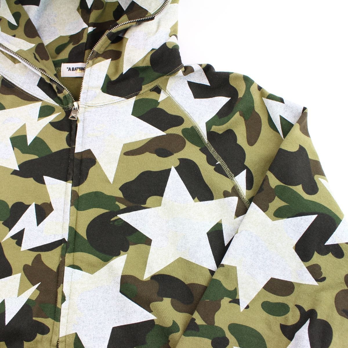 Bape 1st Green Camo Bapesta Allover Print Full Zip - SaruGeneral