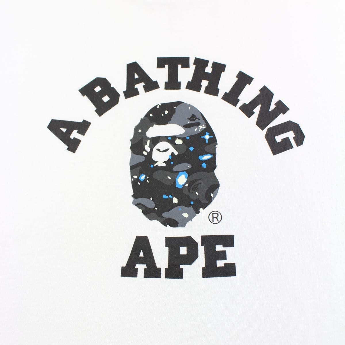 bape space camo college logo tee White - SaruGeneral