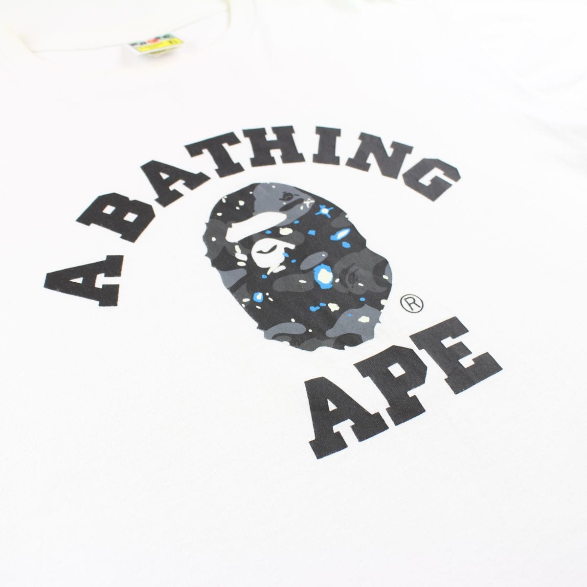 bape space camo college logo tee White - SaruGeneral
