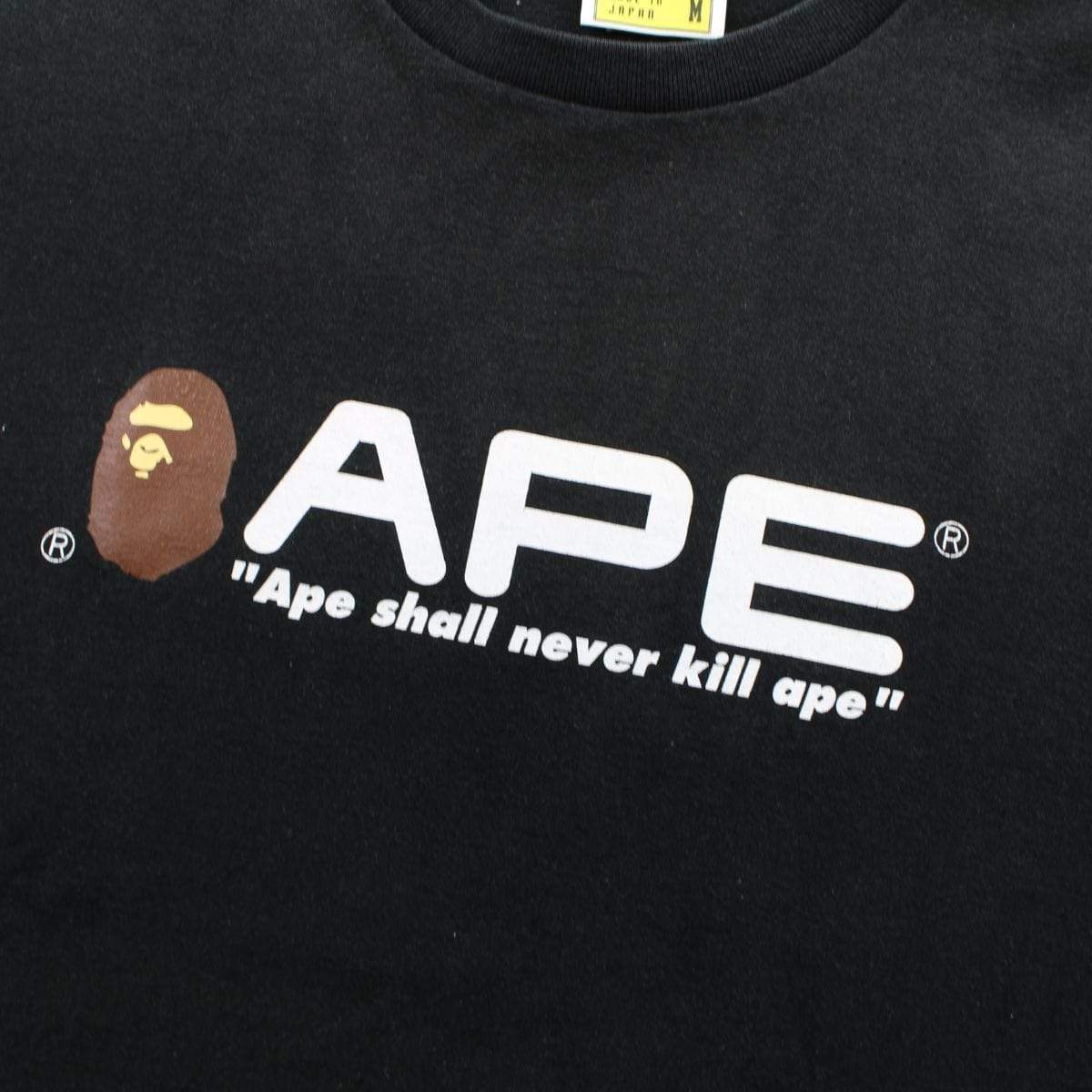 Bape A.S.N.K.A Logo Tee Black - SaruGeneral