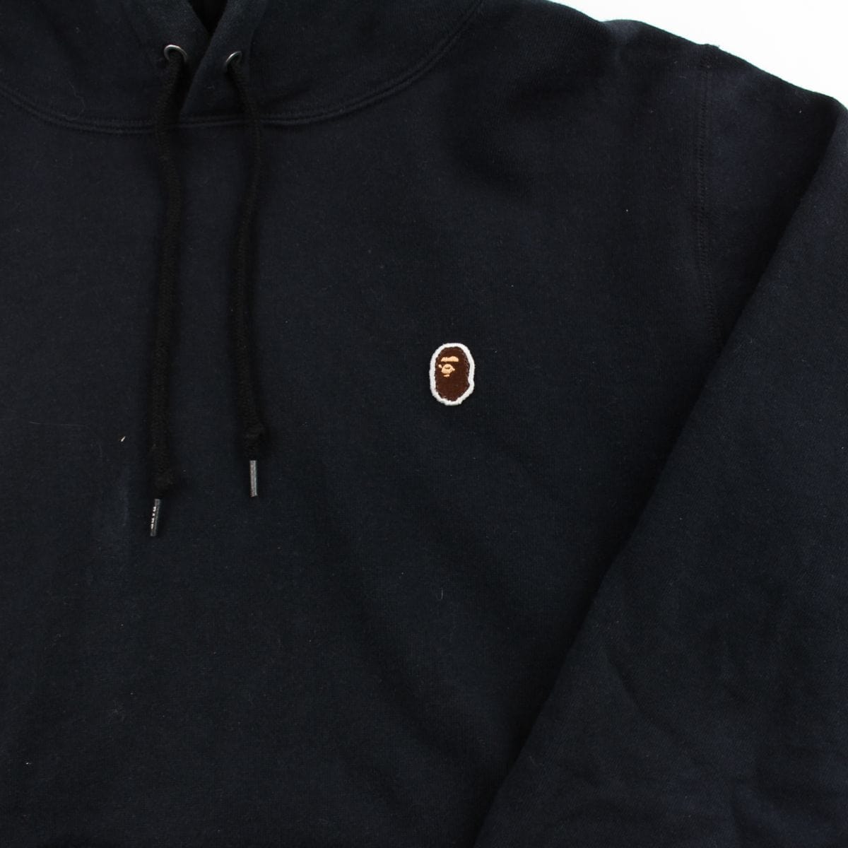 Bape Point Head Logo Hoodie Black - SaruGeneral