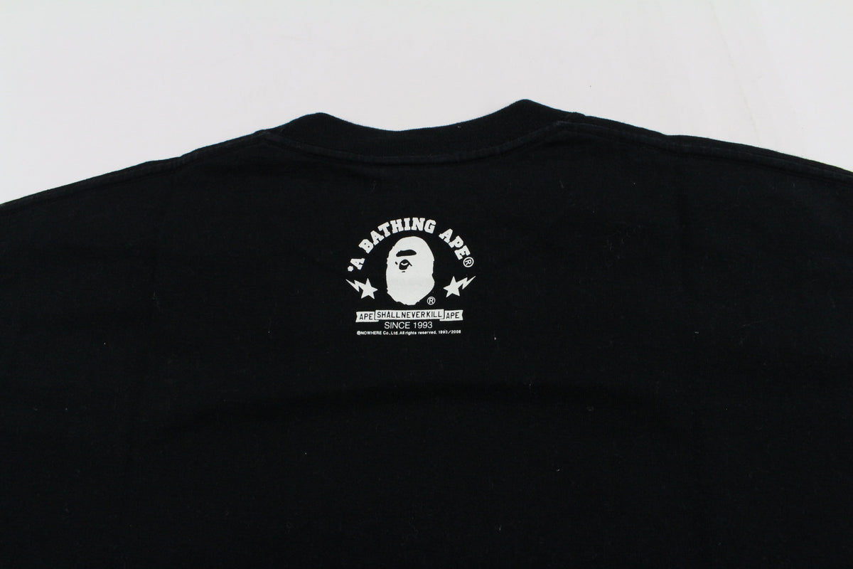 Bape Ape is Bathing versace ape Tee Black - SaruGeneral