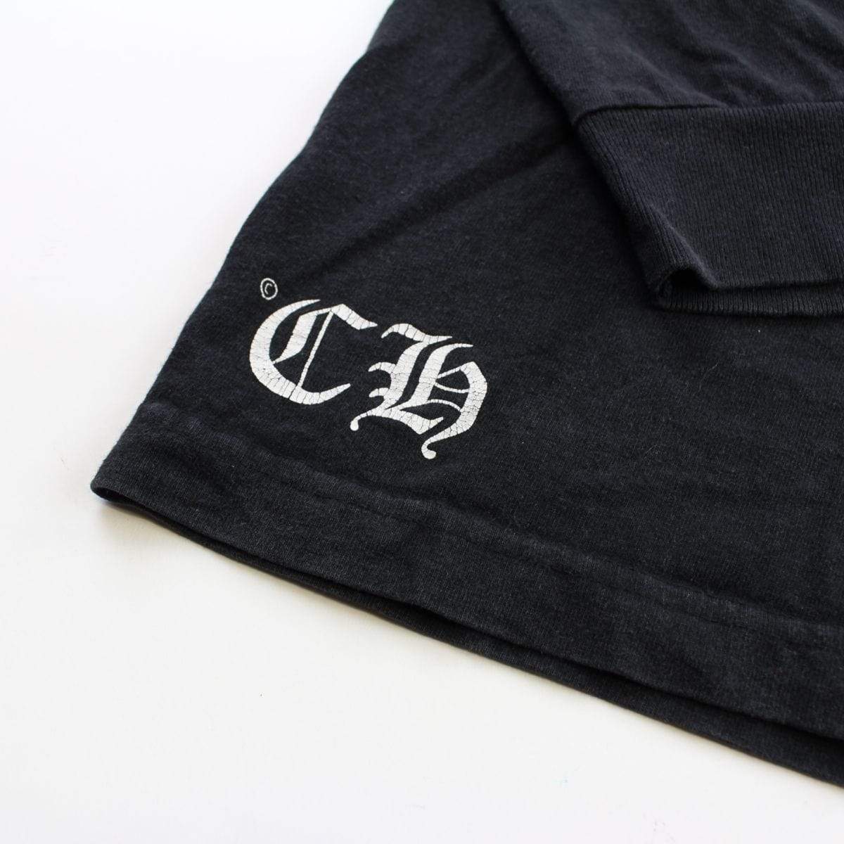 chrome hearts gold horseshoe ls black - SaruGeneral