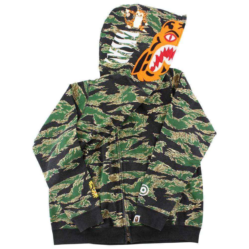 Bape Green Tiger Camo Shark Fullzip - SaruGeneral
