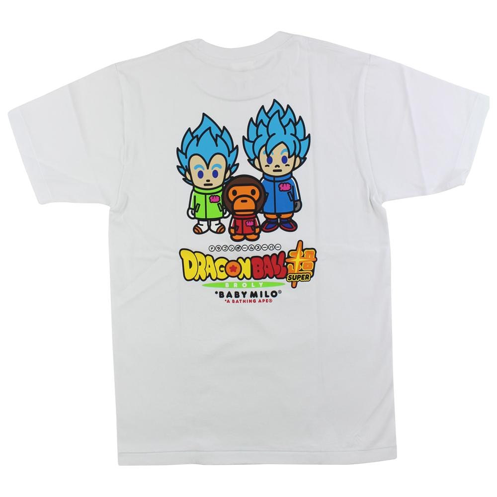 bape blue dbz figures tee white - SaruGeneral