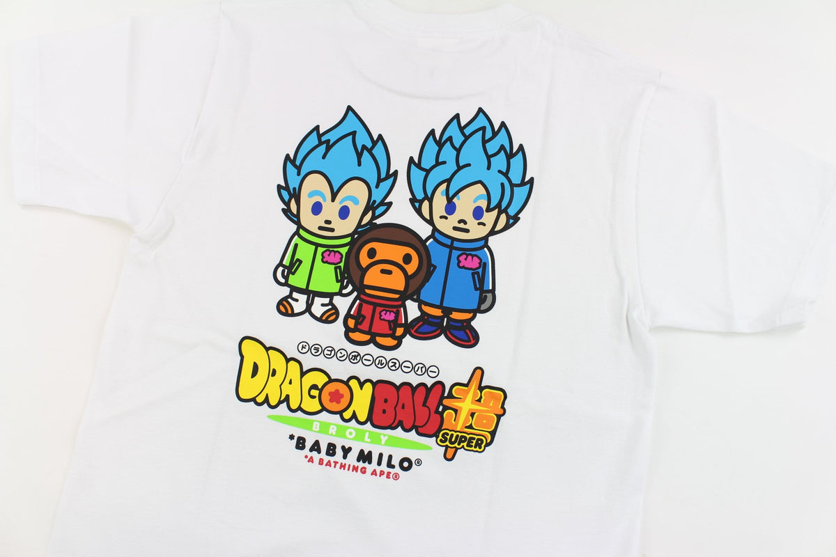 bape blue dbz figures tee white - SaruGeneral