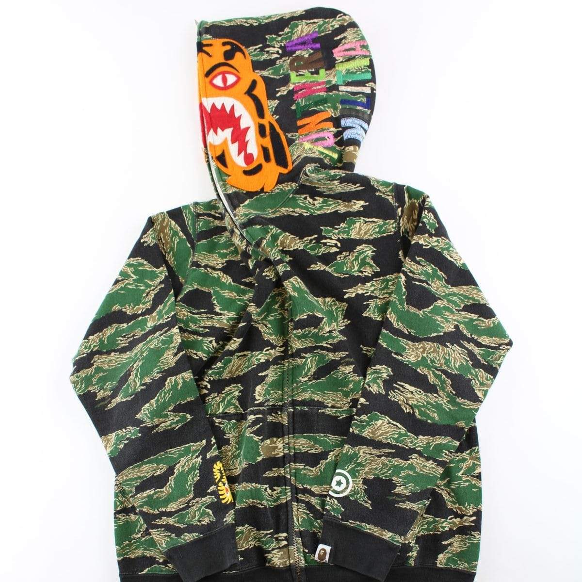 Bape Green Tiger Camo Shark Fullzip - SaruGeneral