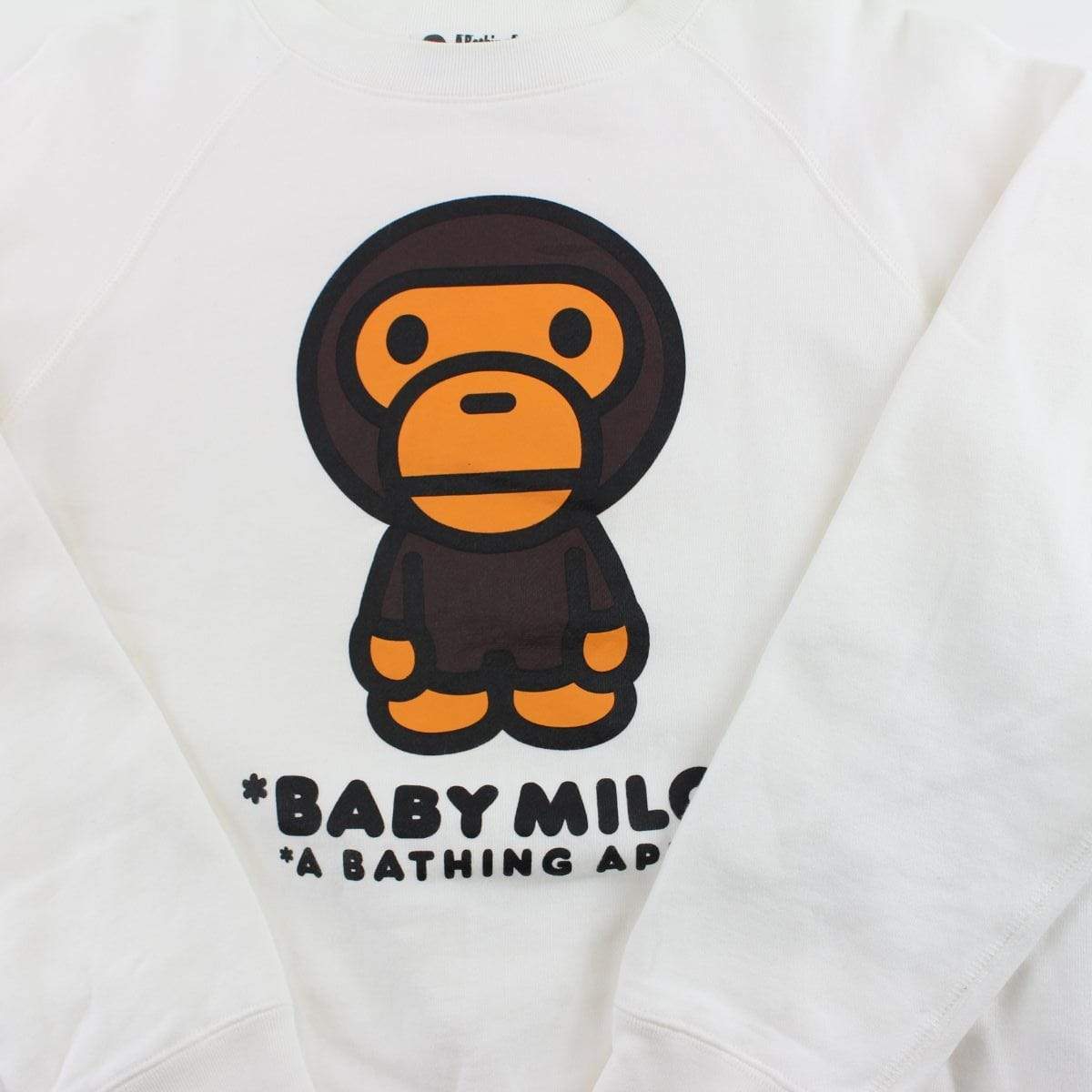 Bape Baby Milo Crewneck White - SaruGeneral