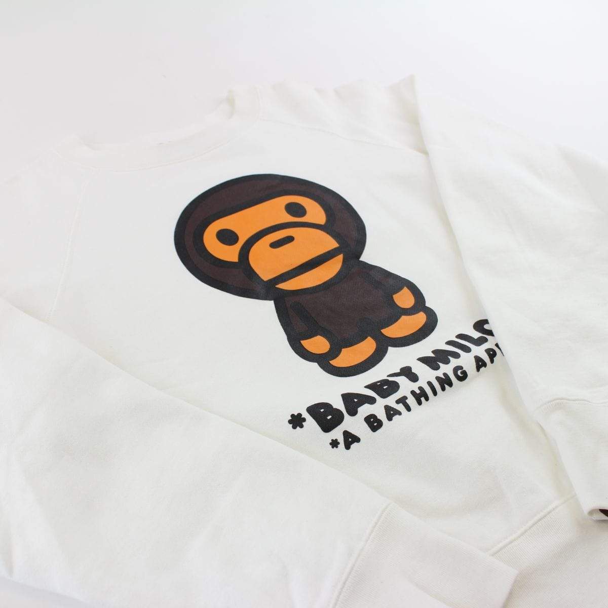 Bape Baby Milo Crewneck White - SaruGeneral