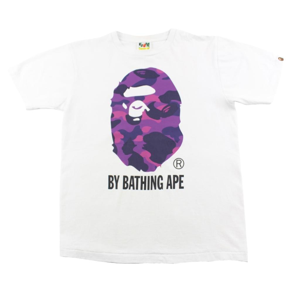 bape purple big ape logo tee white 1 - SaruGeneral