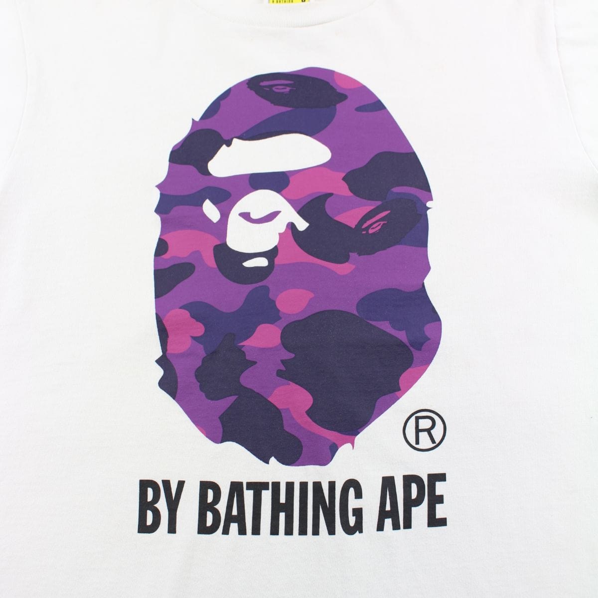 bape purple big ape logo tee white 1 - SaruGeneral