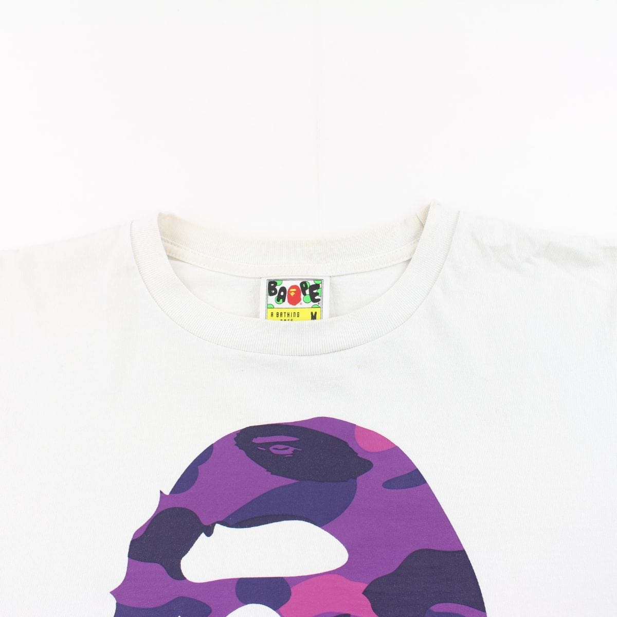 bape purple big ape logo tee white 1 - SaruGeneral