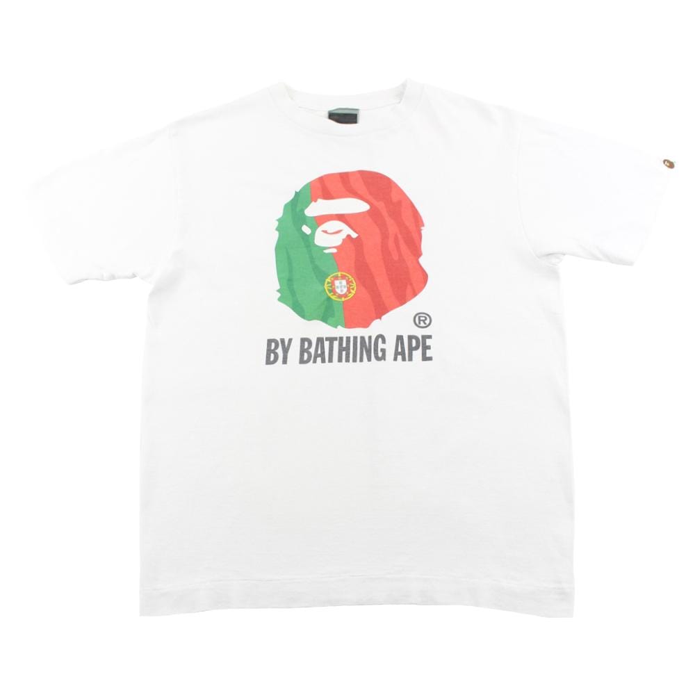 bape portrugal big ape logo tee white 1 - SaruGeneral