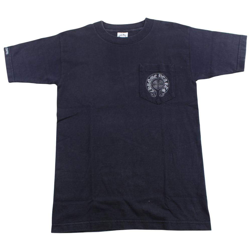 chrome hearts crosses horseshoe pocket tee black - SaruGeneral