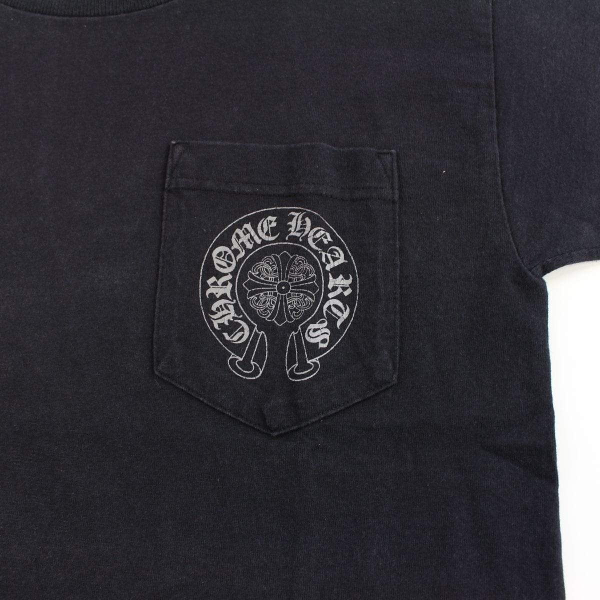 chrome hearts crosses horseshoe pocket tee black - SaruGeneral