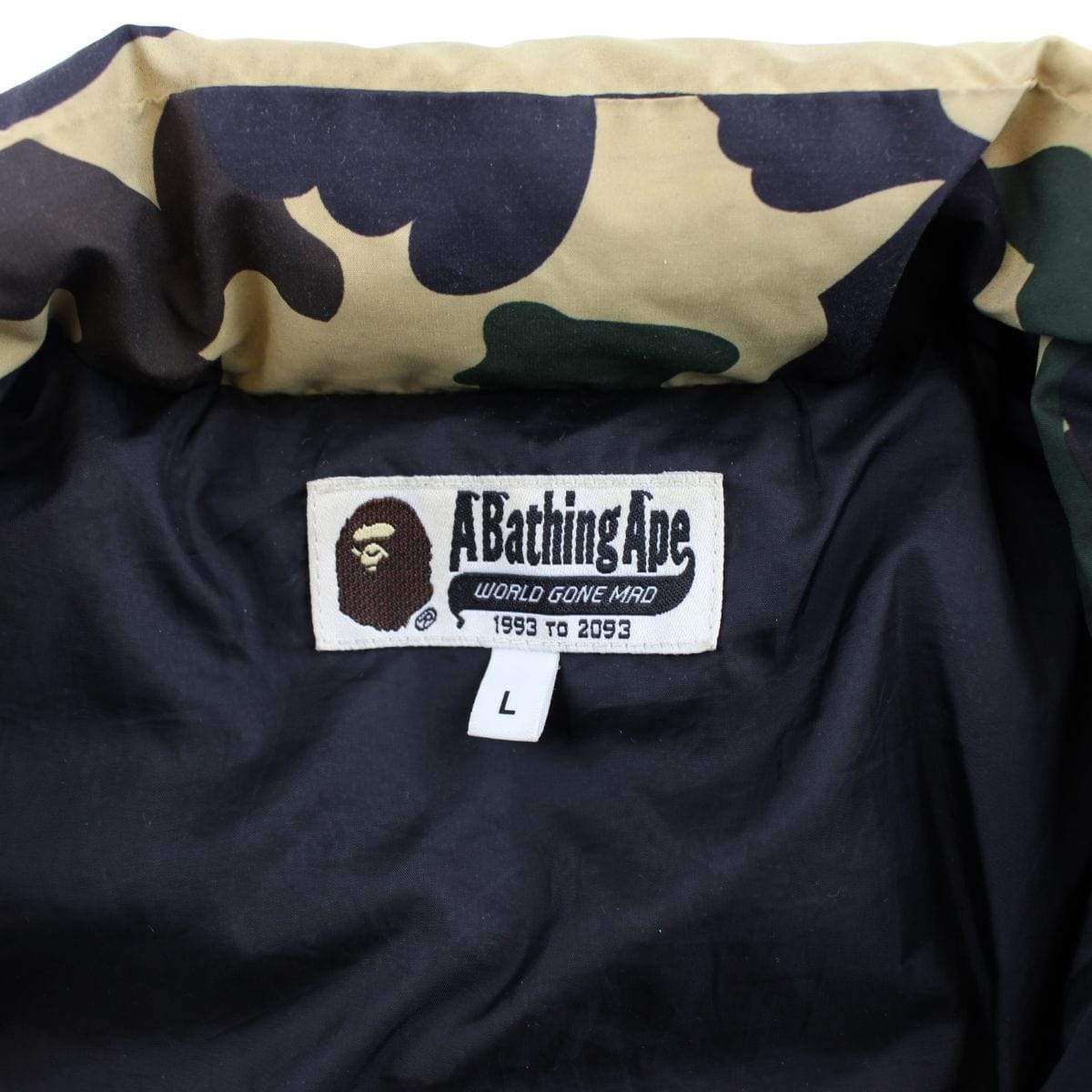 bape 1st yellow camo puffer jacket - SaruGeneral