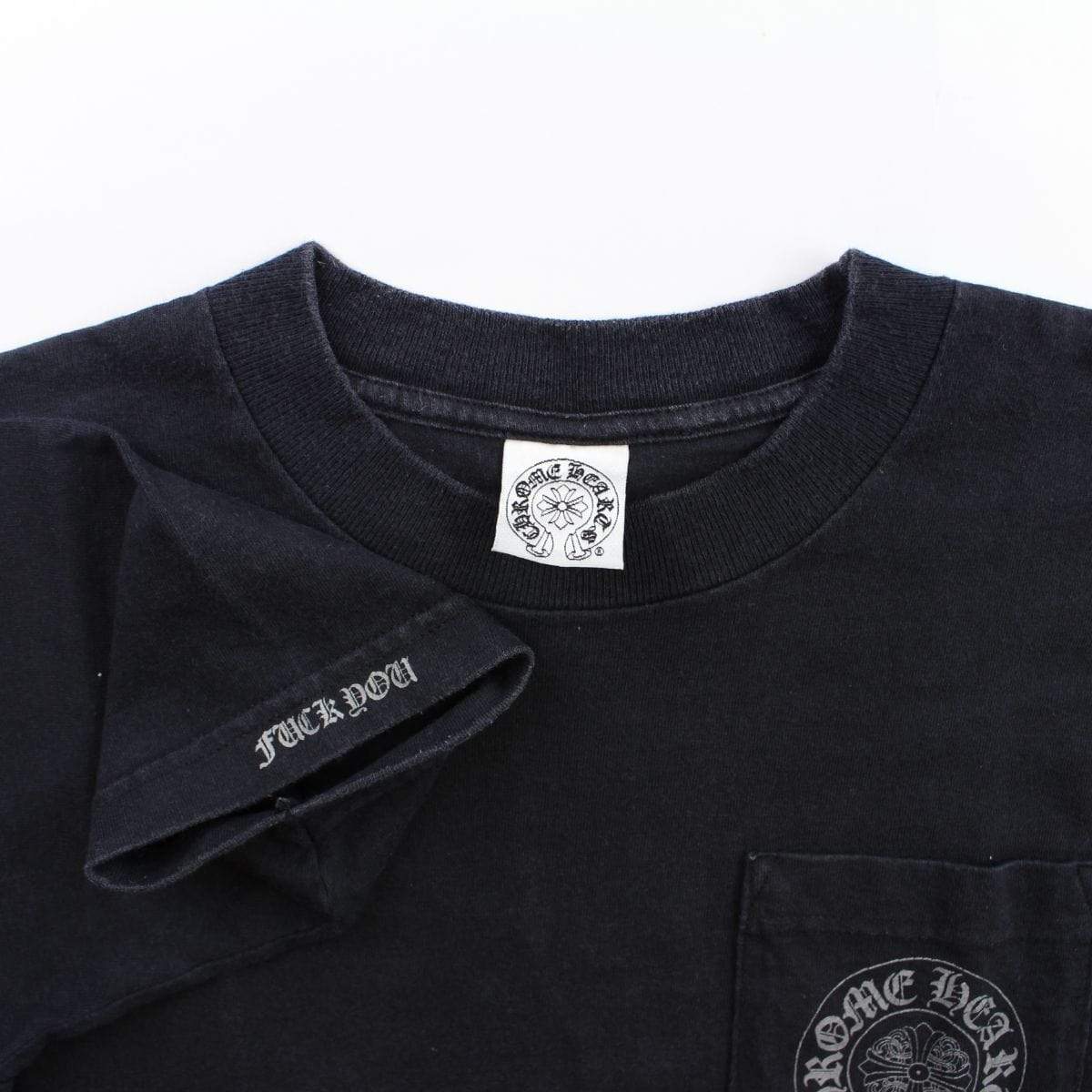 chrome hearts crosses horseshoe pocket tee black - SaruGeneral