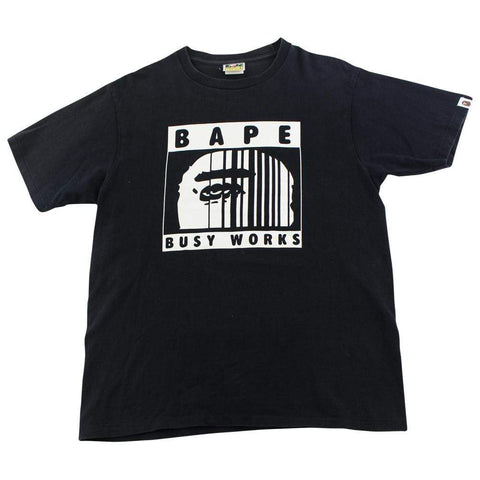 T-shirt Bape Ape Barcode Logo Noir