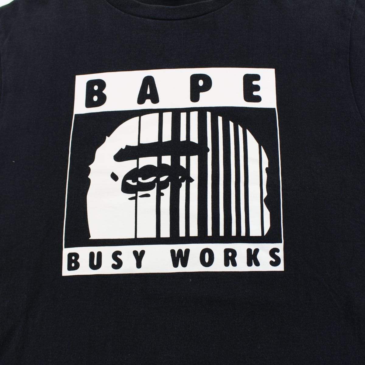 Bape Ape Barcode Logo Tee Black - SaruGeneral