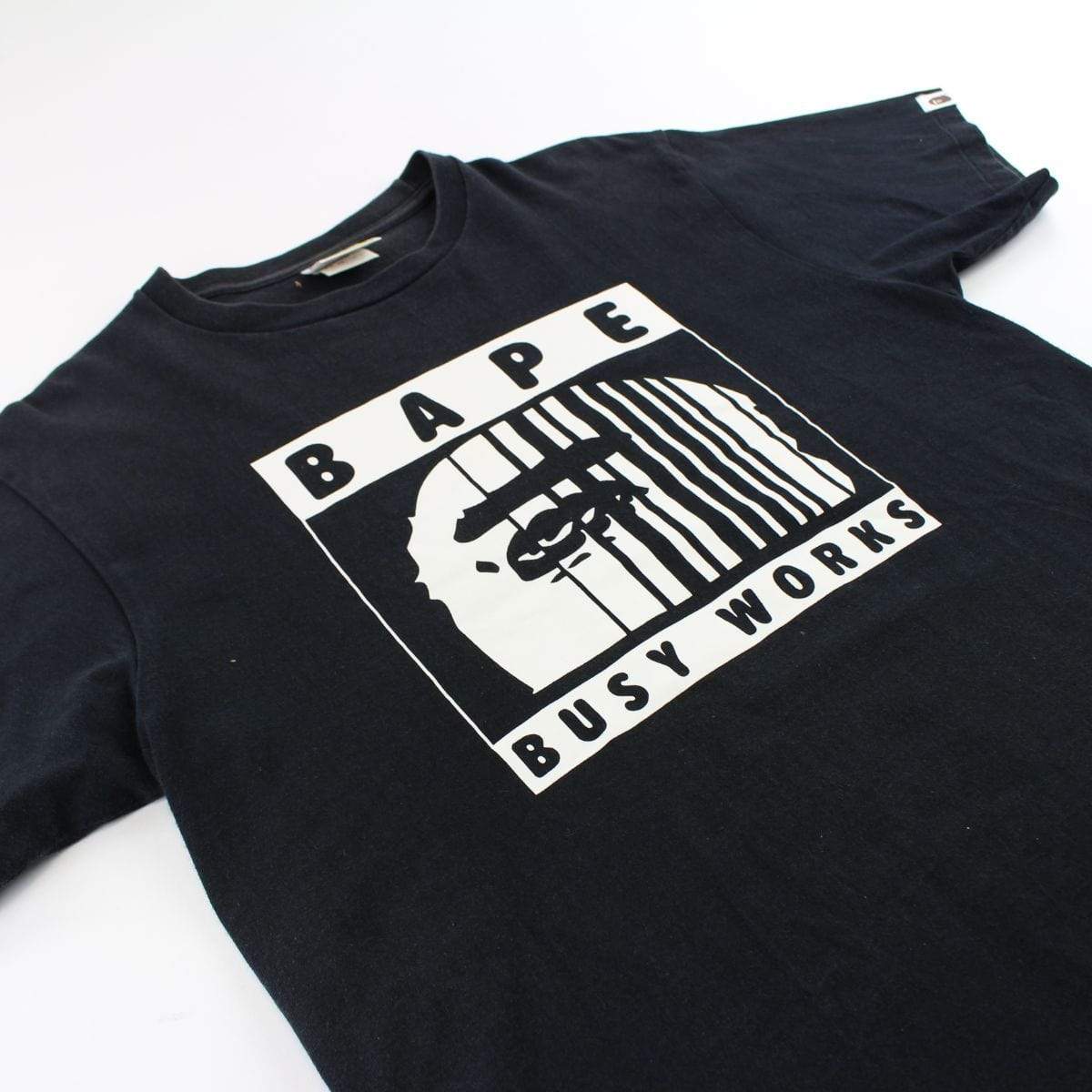 Bape Ape Barcode Logo Tee Black - SaruGeneral
