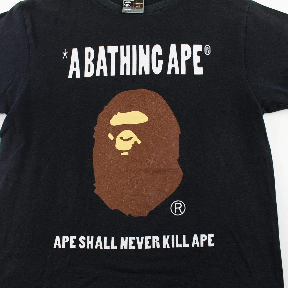Bape A.S.N.K.A Ape Logo Tee Black - SaruGeneral
