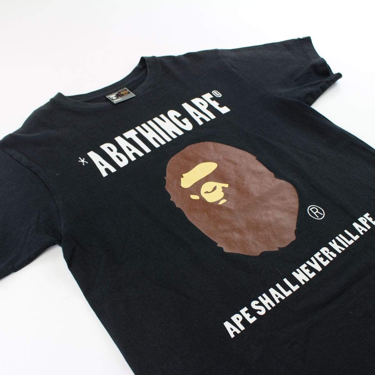 Bape A.S.N.K.A Ape Logo Tee Black - SaruGeneral