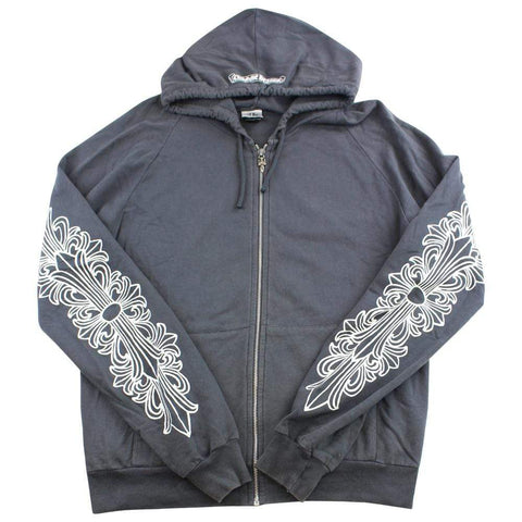 Sweat à capuche gris Chrome Hearts Classic Crosses