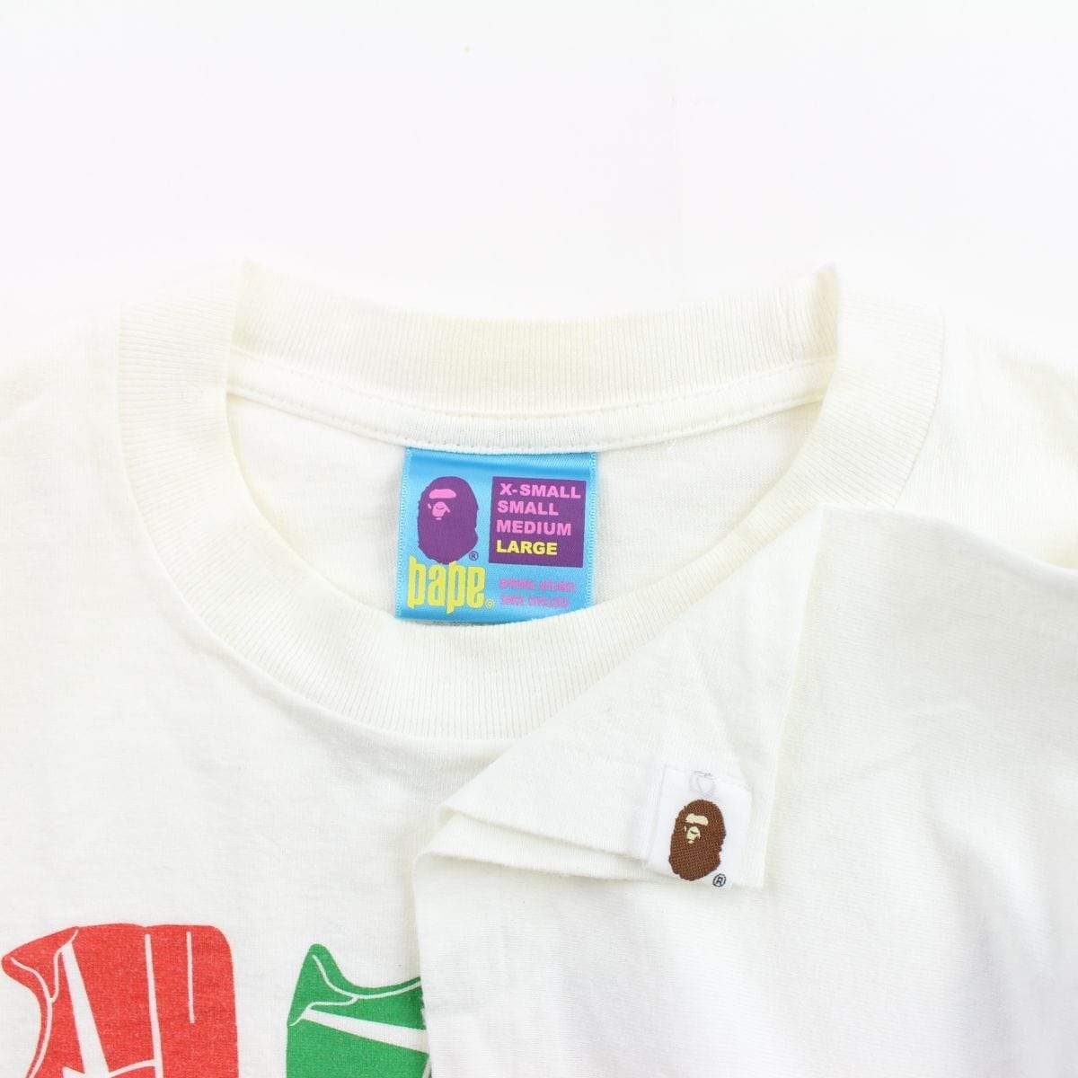 bape Multi Colour bapesta tee white - SaruGeneral