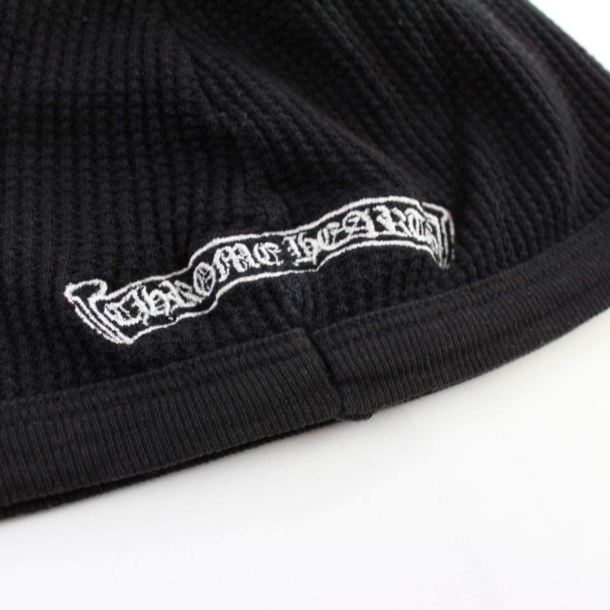 chrome hearts white cross waffle beanie black - SaruGeneral