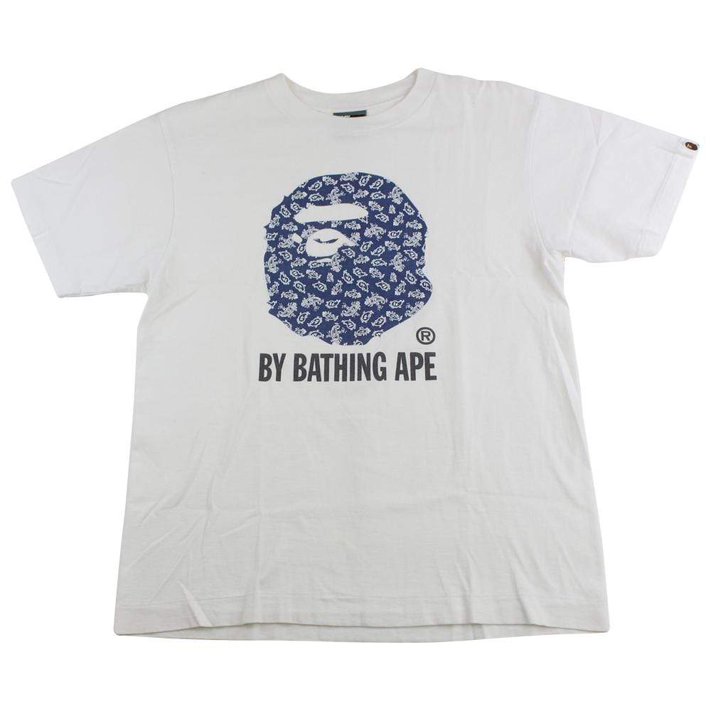 bape paisley big ape Logo tee white - SaruGeneral