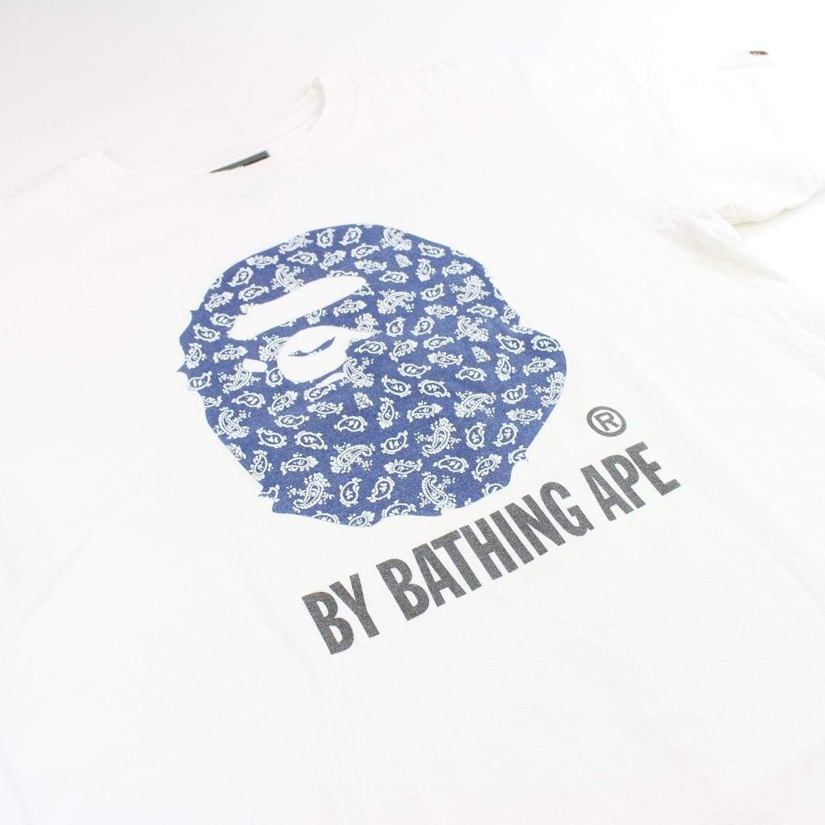 bape paisley big ape Logo tee white - SaruGeneral
