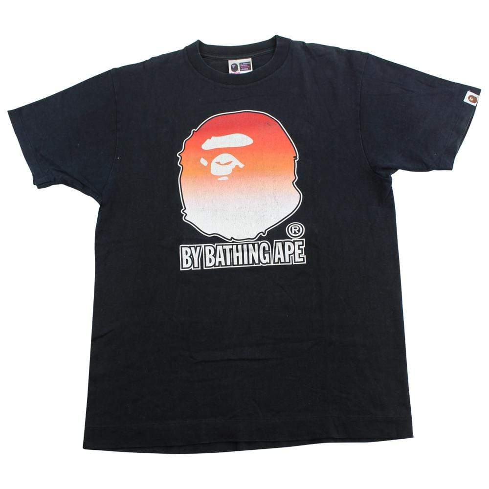 bape red gradient big ape logo tee - SaruGeneral
