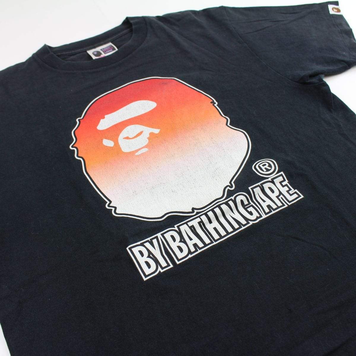 bape red gradient big ape logo tee - SaruGeneral