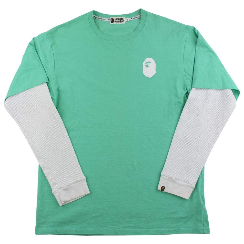 bape teal big ape logo ls - SaruGeneral