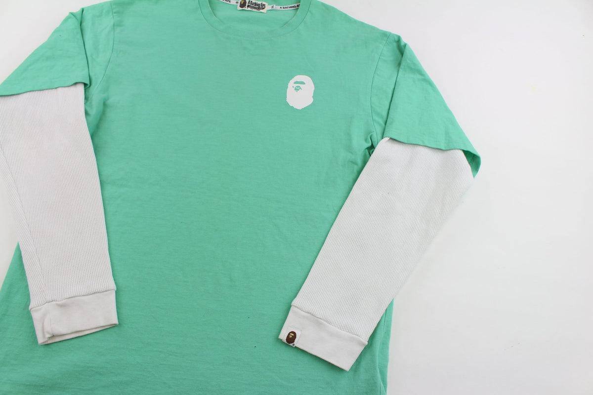 bape teal big ape logo ls - SaruGeneral