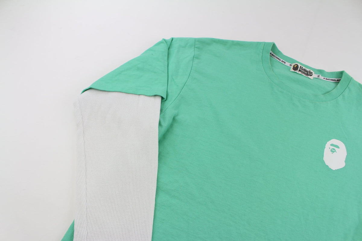 bape teal big ape logo ls - SaruGeneral