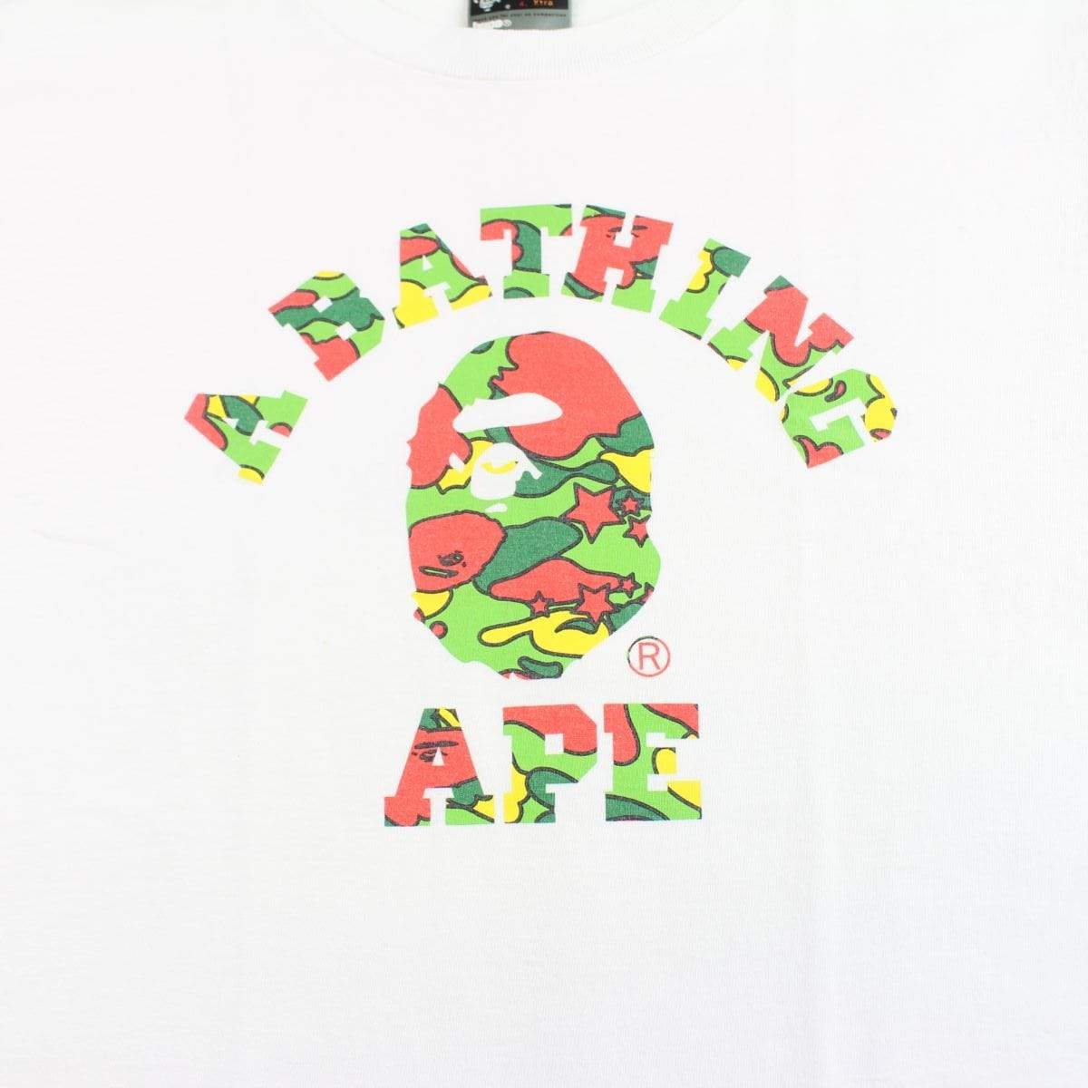 bape psyche camo college logo tee white - SaruGeneral