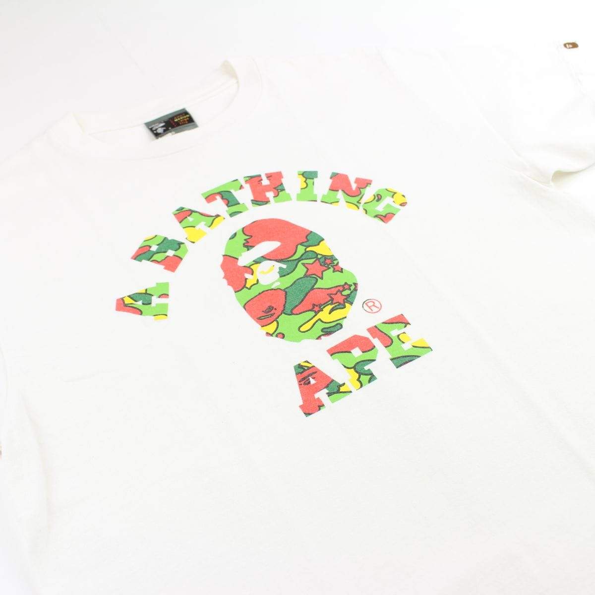 bape psyche camo college logo tee white - SaruGeneral