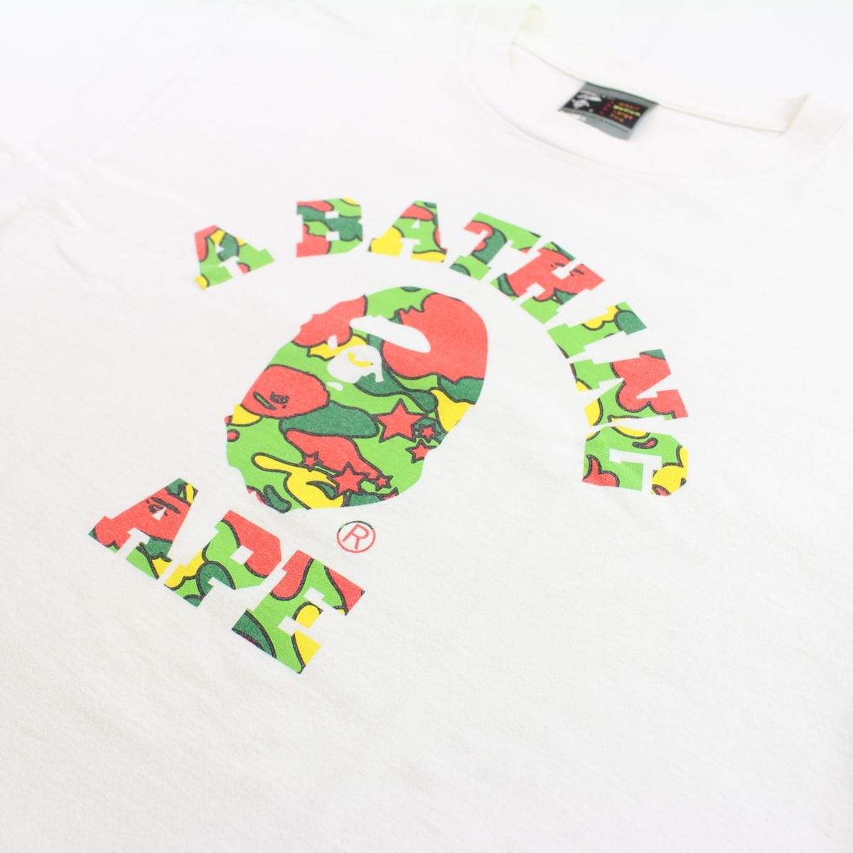 bape psyche camo college logo tee white - SaruGeneral