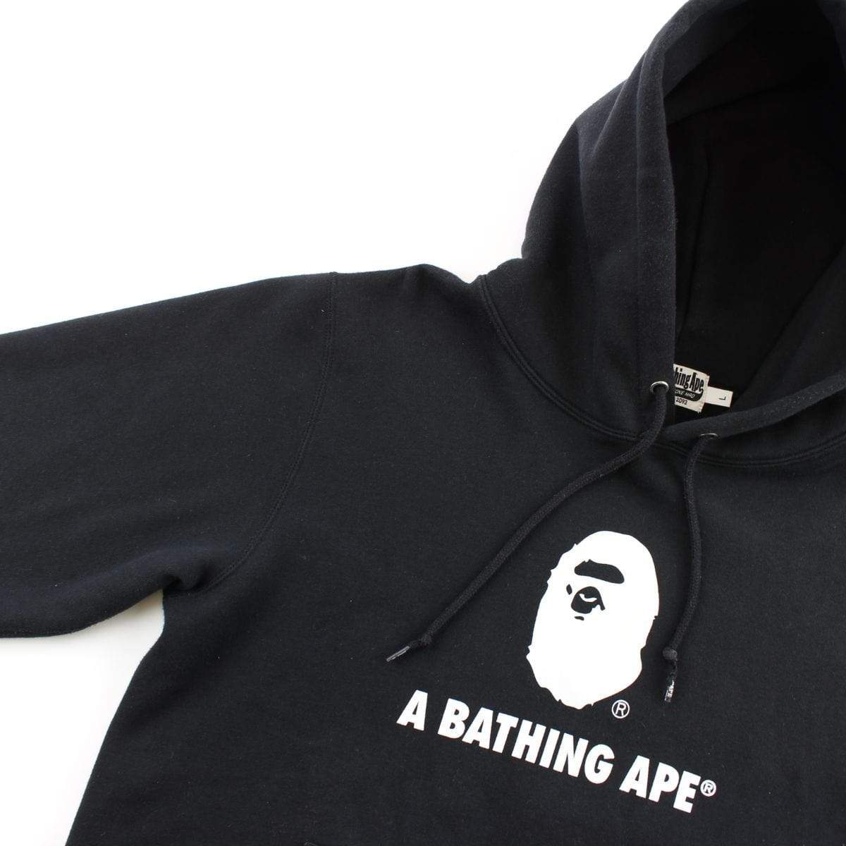 Bape Big Ape Logo Hoodie Black L - SaruGeneral