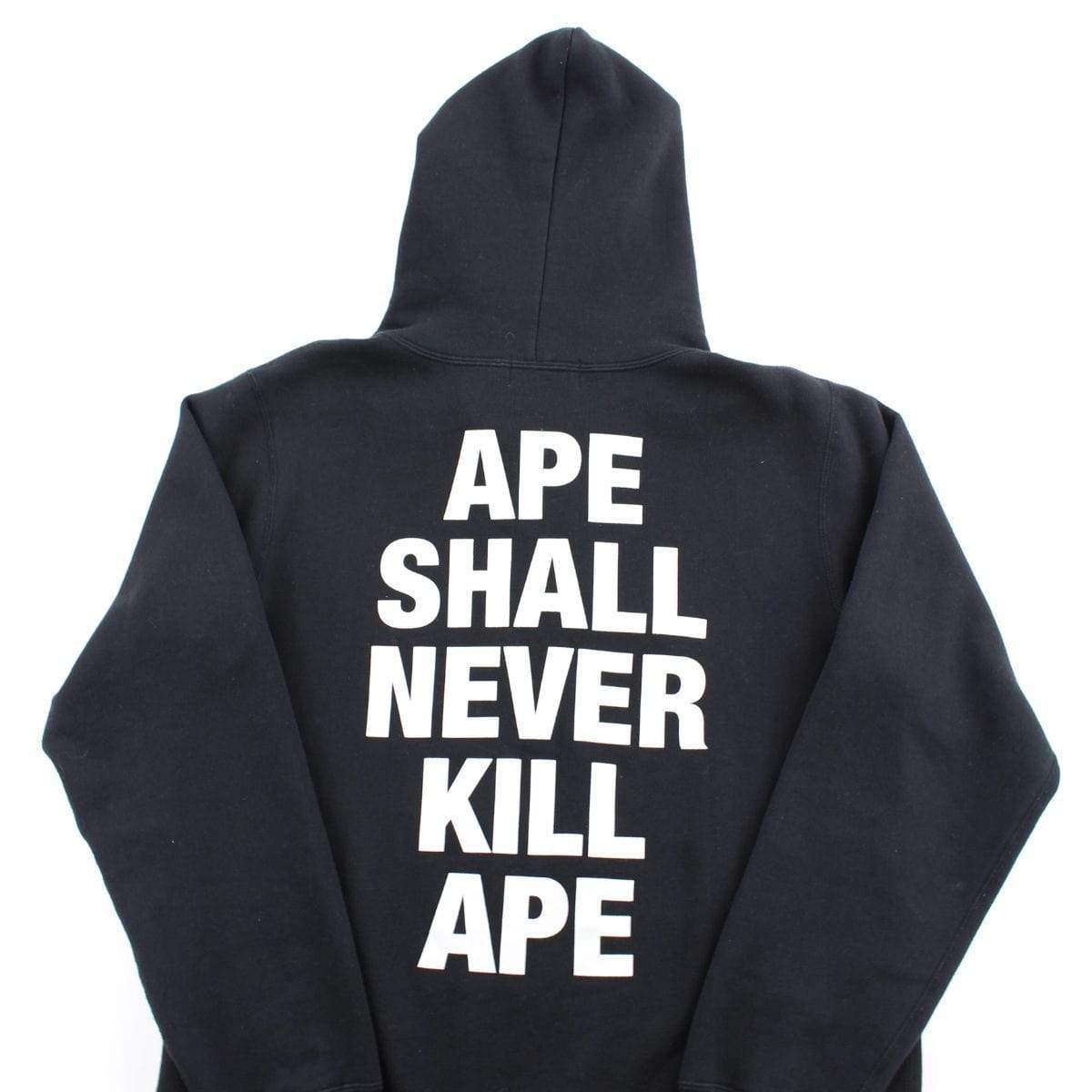 Bape Big Ape Logo Hoodie Black L - SaruGeneral