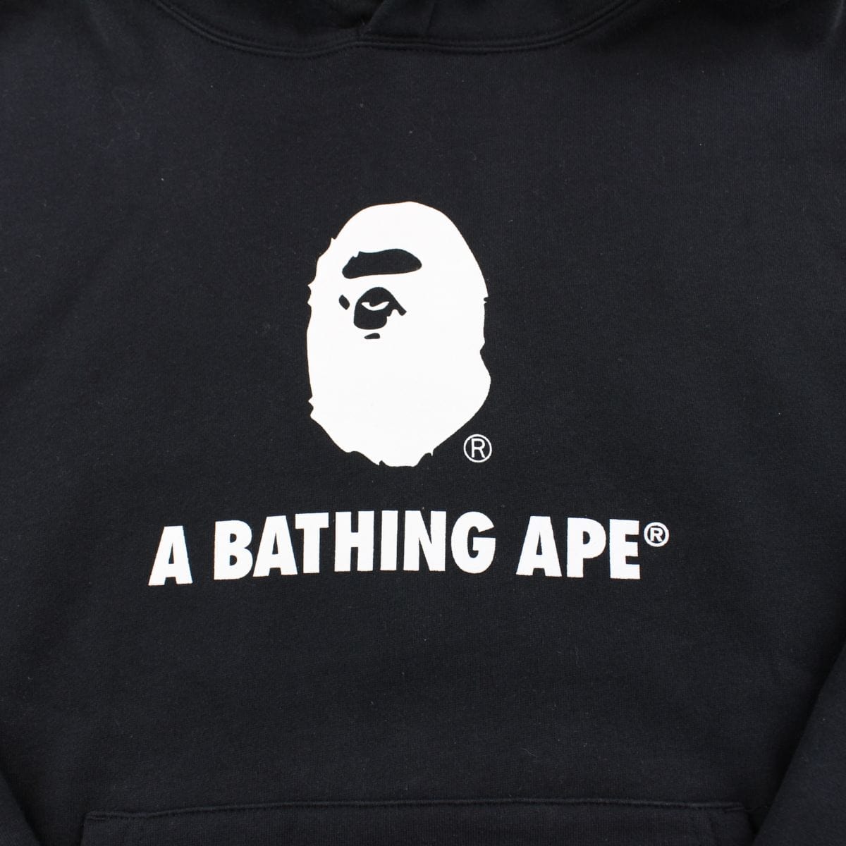 Bape big ape asnka logo hoodie black - SaruGeneral