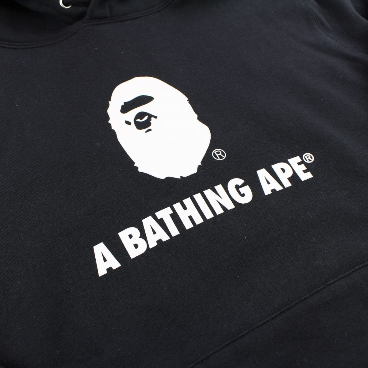 Bape big ape asnka logo hoodie black - SaruGeneral