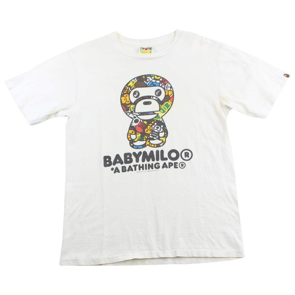 Bape Baby Milo Safaris Figure Tee White - SaruGeneral