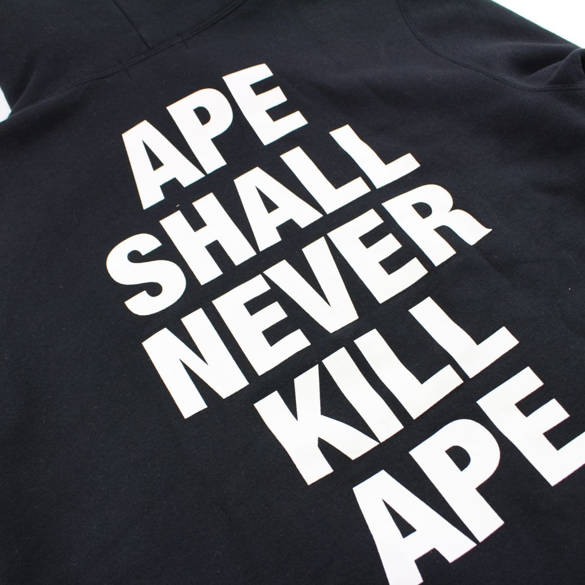 Bape big ape asnka logo hoodie black - SaruGeneral