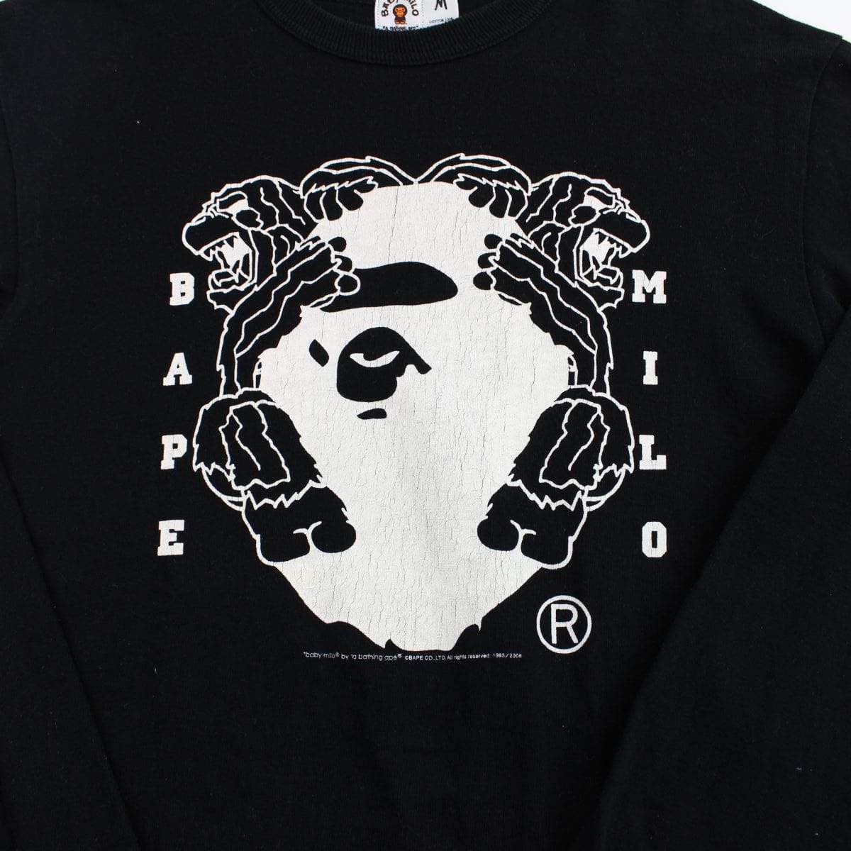 Bape Gorrillas Logo LS Black - SaruGeneral
