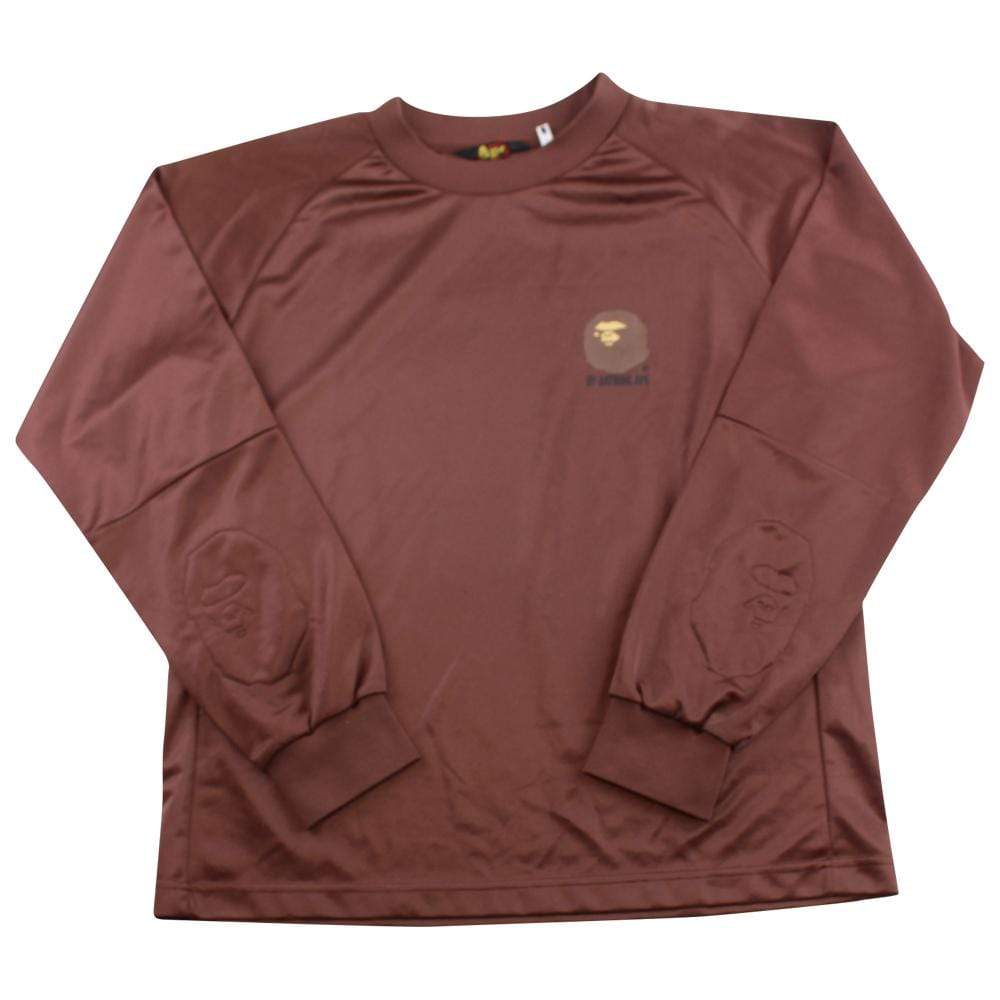 Bape Angry Face Big Ape Logo Football Jersey Brown - SaruGeneral