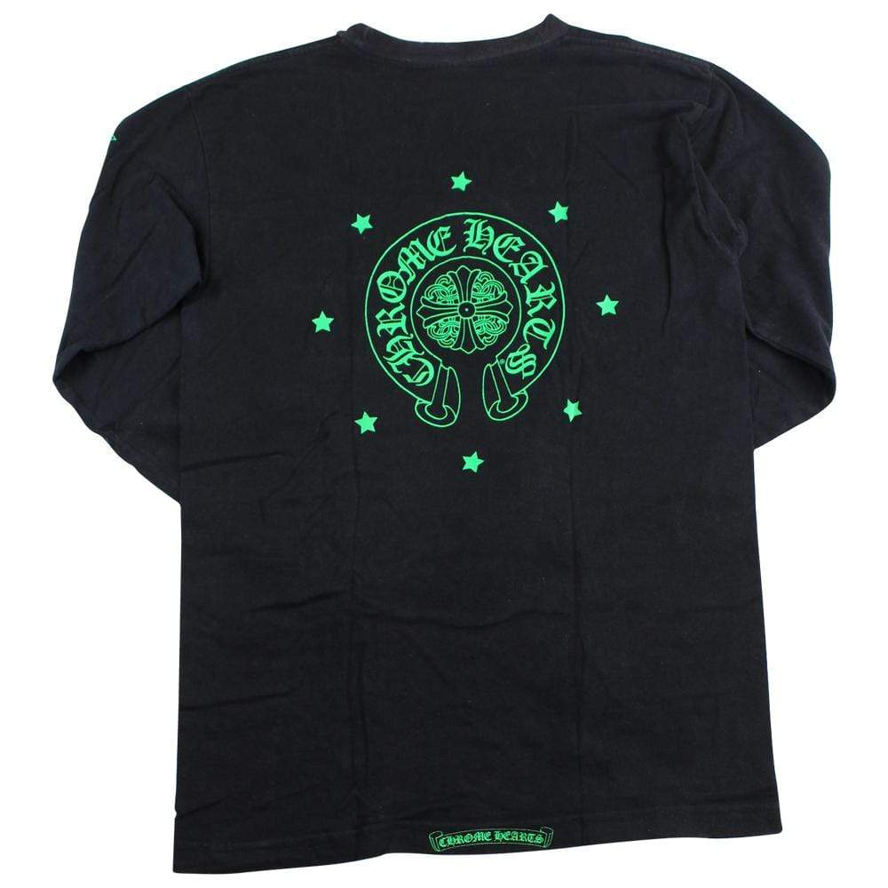 chrome hearts green cross stars ls black 90's - SaruGeneral