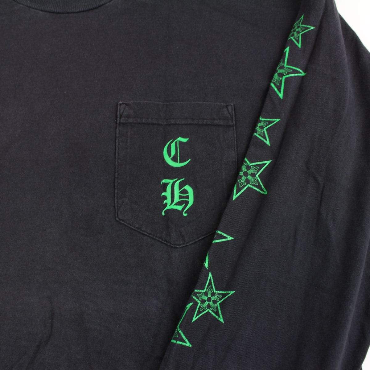 chrome hearts green cross stars ls black 90's - SaruGeneral