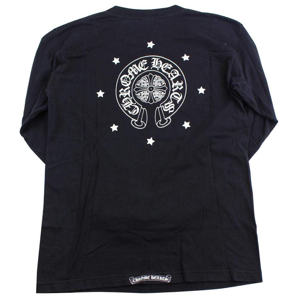 chrome hearts black horseshoe & stars ls black - SaruGeneral